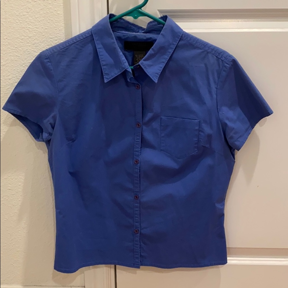 Express Stretch women’s short sleeve button down
